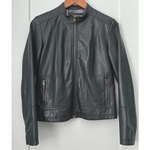Vegan/Faux Leather Moto Jacket